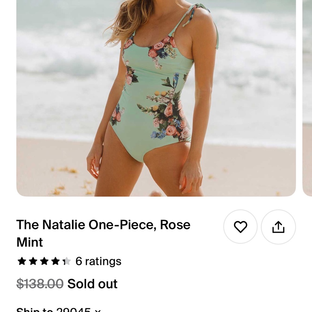 Floral One-Piece Swimsuit- Brand New